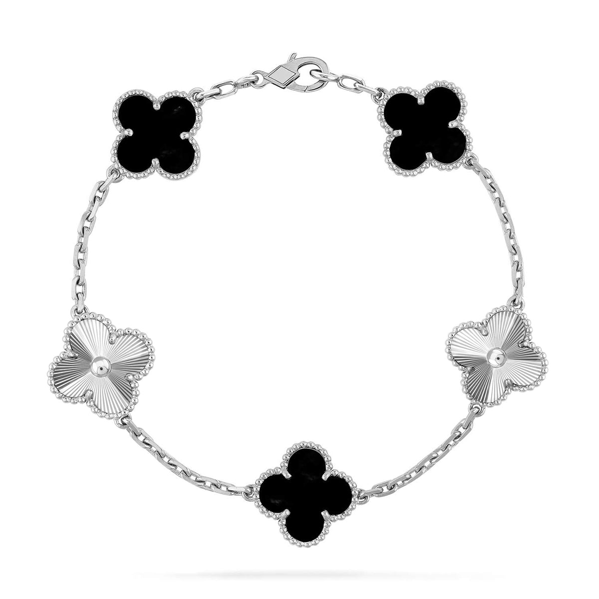 [Lira Jewelry] CLOVER 5 MOTIF ONYXS BRACELET COLLECTION