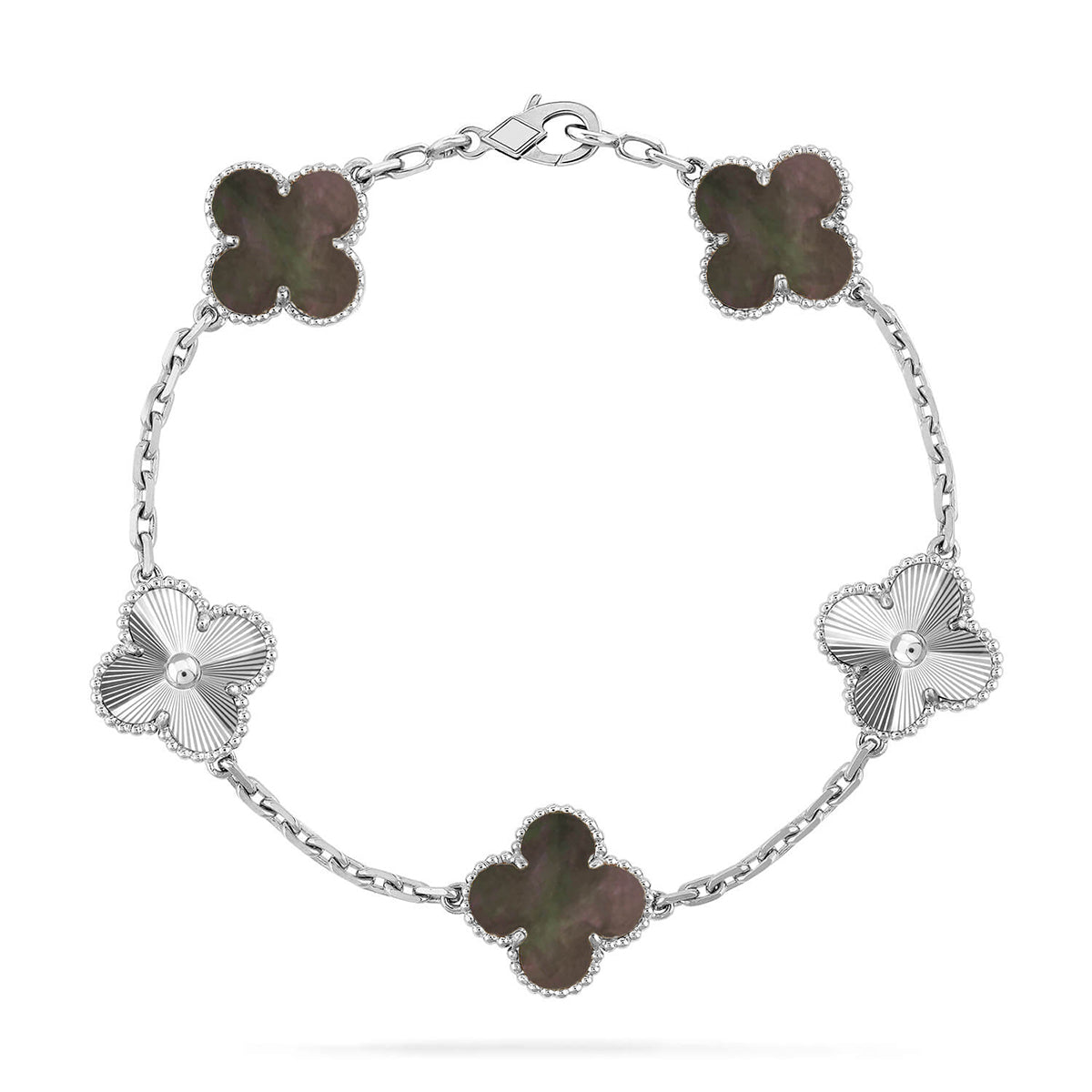 [Lira Jewelry] CLOVER 5 MOTIF GRAY MOP BRACELET COLLECTION