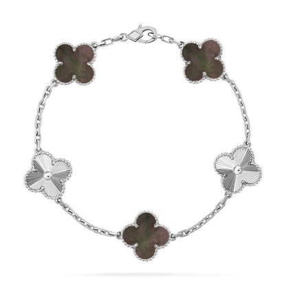 [Lira Jewelry] CLOVER 5 MOTIF GRAY MOP BRACELET COLLECTION