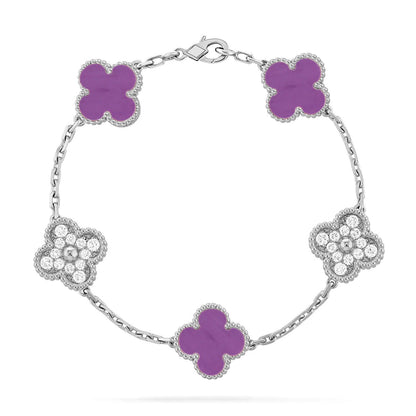 [Lira Jewelry] CLOVER 5 MOTIF VIOLET BRACELET COLLECTION