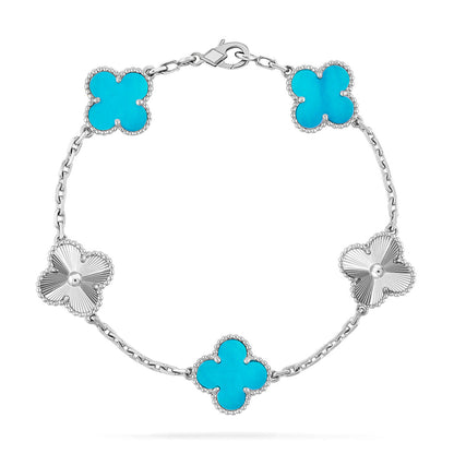 [Lira Jewelry] CLOVER 5 MOTIF TURQUOISE BRACELET COLLECTION