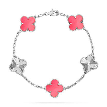 [Lira Jewelry] CLOVER 5 MOTIFS  PINK MOP BRACELET COLLECTION