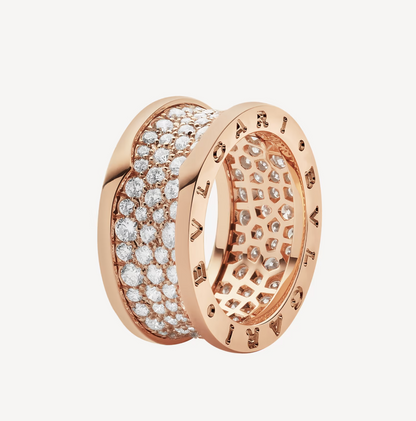 [Lira Jewelry]ZERO 1 WITH PAVED DIAMONDS ON THE SPIRAL RING