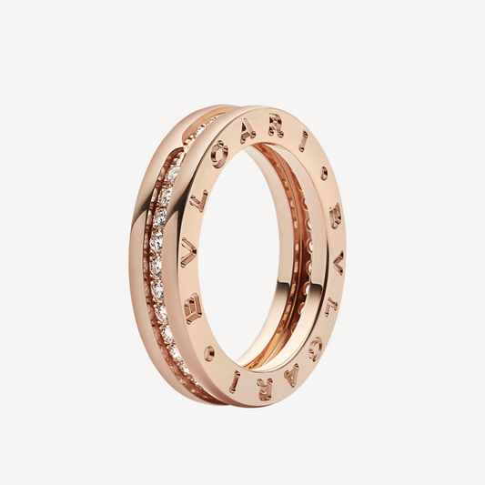 [Lira Jewelry]ZERO 1 ONE-BAND PAVED DIAMONDS ON THE SPIRAL RING