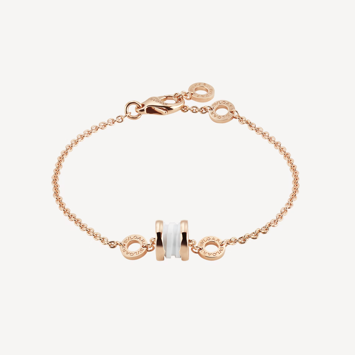 [Lira Jewelry]ZERO 1 SOFT PINK GOLD AND WHITE CERAMIC BRACELET