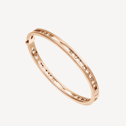 [Lira Jewelry]ZERO 1 SPIRAL LOGO PINK GOLD BRACELET
