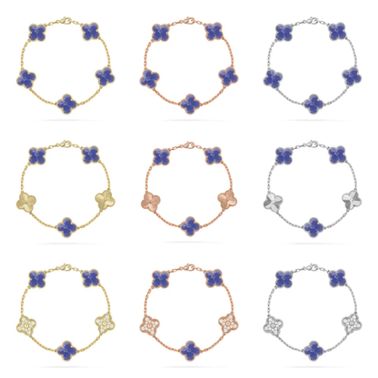 [Lira Jewelry]CLOVER 5 MOTIF BLUE VEINS BRACELET COLLECTION