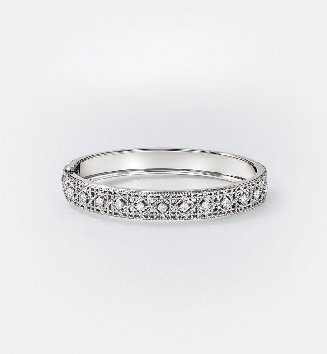 [Lira Jewelry]2026 WOVEN-PATTERN BRACELET SET WITH FULL DIAMOND INLAY THREE-COLORS