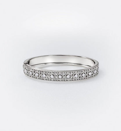[Lira Jewelry]2026 WOVEN-PATTERN BRACELET SET WITH FULL DIAMOND INLAY THREE-COLORS
