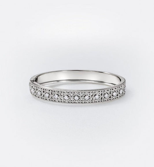 [Lira Jewelry]2026 WOVEN-PATTERN BRACELET SET WITH FULL DIAMOND INLAY THREE-COLORS