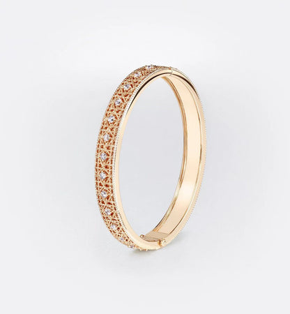 [Lira Jewelry]2026 WOVEN-PATTERN BRACELET SET WITH FULL DIAMOND INLAY THREE-COLORS