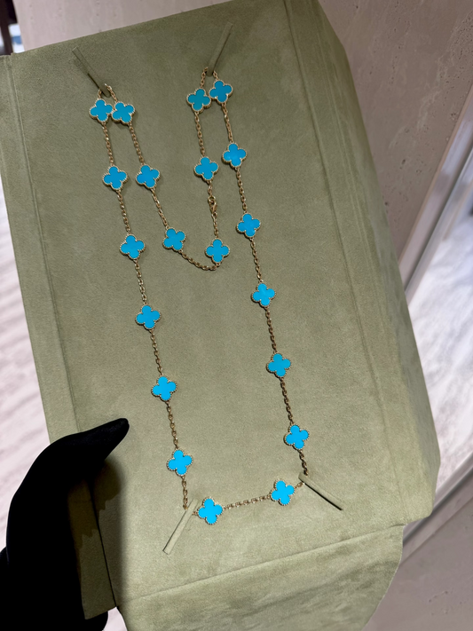 [Lira Jewelry]CLOVER 20 MOTIFS TURQUOISE GOLD