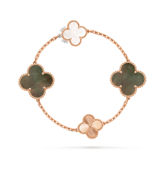 [Lira Jewelry]DETACHABLE CLOVER 15(11+4) FLOWER SILVER NECKLACE SET
