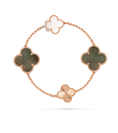 [Lira Jewelry]DETACHABLE CLOVER 15(11+4) FLOWER SILVER NECKLACE SET