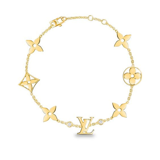 [Lira Jewelry]STAR AND SUN 7 MOTIFS GOLD BRACELET