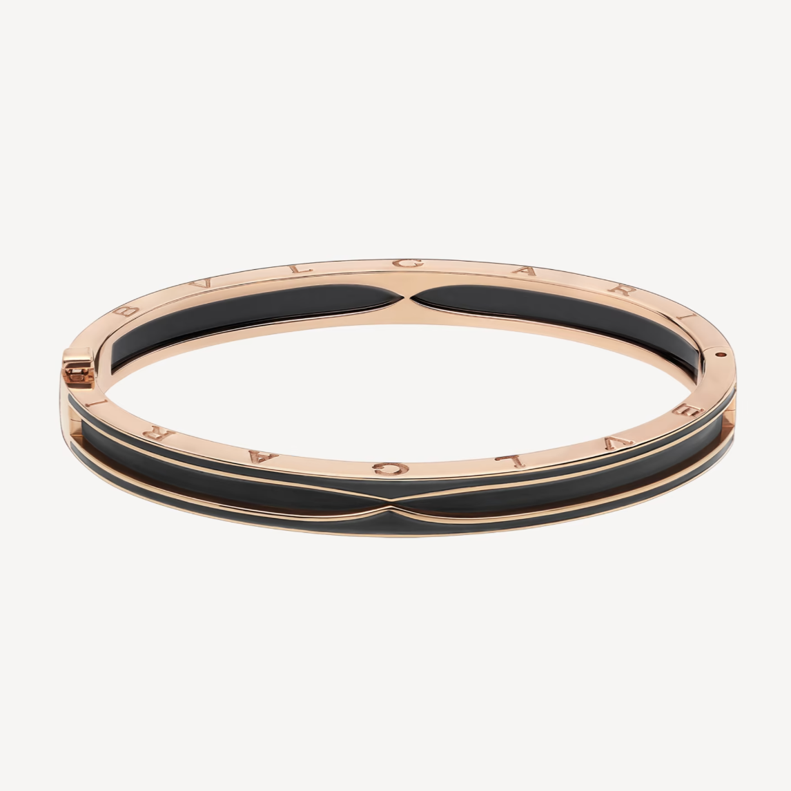 [Lira Jewelry]ZERO 1 PINK GOLD WITH MATTE BLACK CERAMIC BRACELET