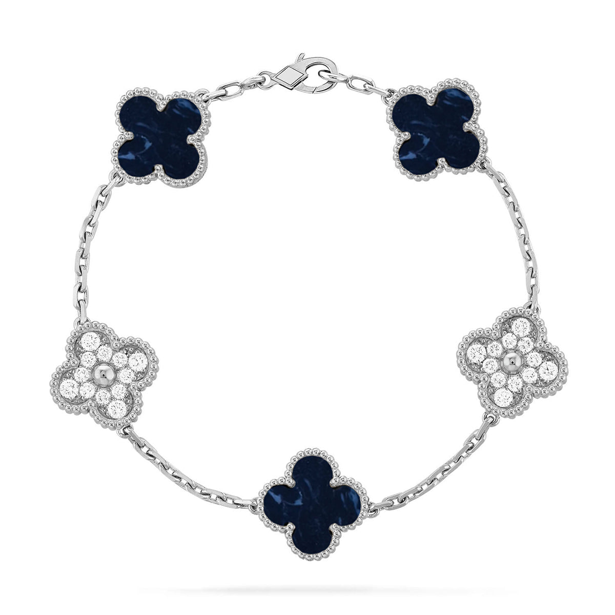 [Lira Jewelry]CLOVER 5 MOTIF PIETERSITE BRACELET COLLECTION