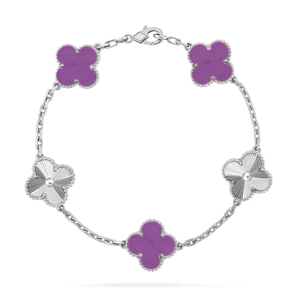 [Lira Jewelry] CLOVER 5 MOTIF VIOLET BRACELET COLLECTION