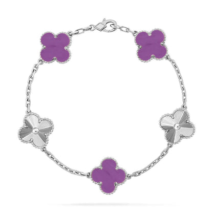 [Lira Jewelry] CLOVER 5 MOTIF VIOLET BRACELET COLLECTION