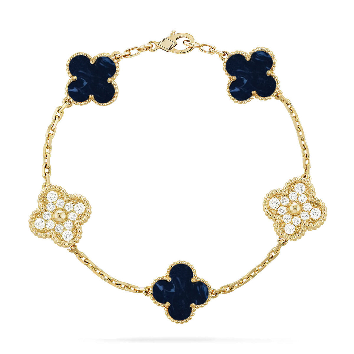 [Lira Jewelry]CLOVER 5 MOTIF PIETERSITE BRACELET COLLECTION