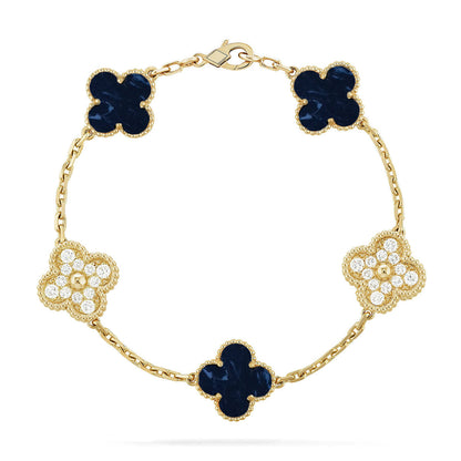 [Lira Jewelry]CLOVER 5 MOTIF PIETERSITE BRACELET COLLECTION
