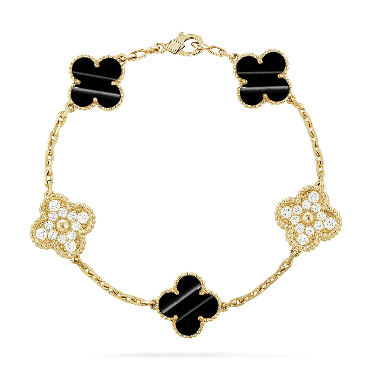 [Lira Jewelry] CLOVER 5 MOTIF PULSAR STONE BRACELET COLLECTION