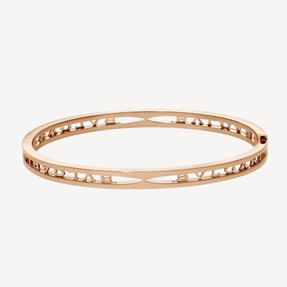 [Lira Jewelry]ZERO 1 SPIRAL LOGO PINK GOLD BRACELET