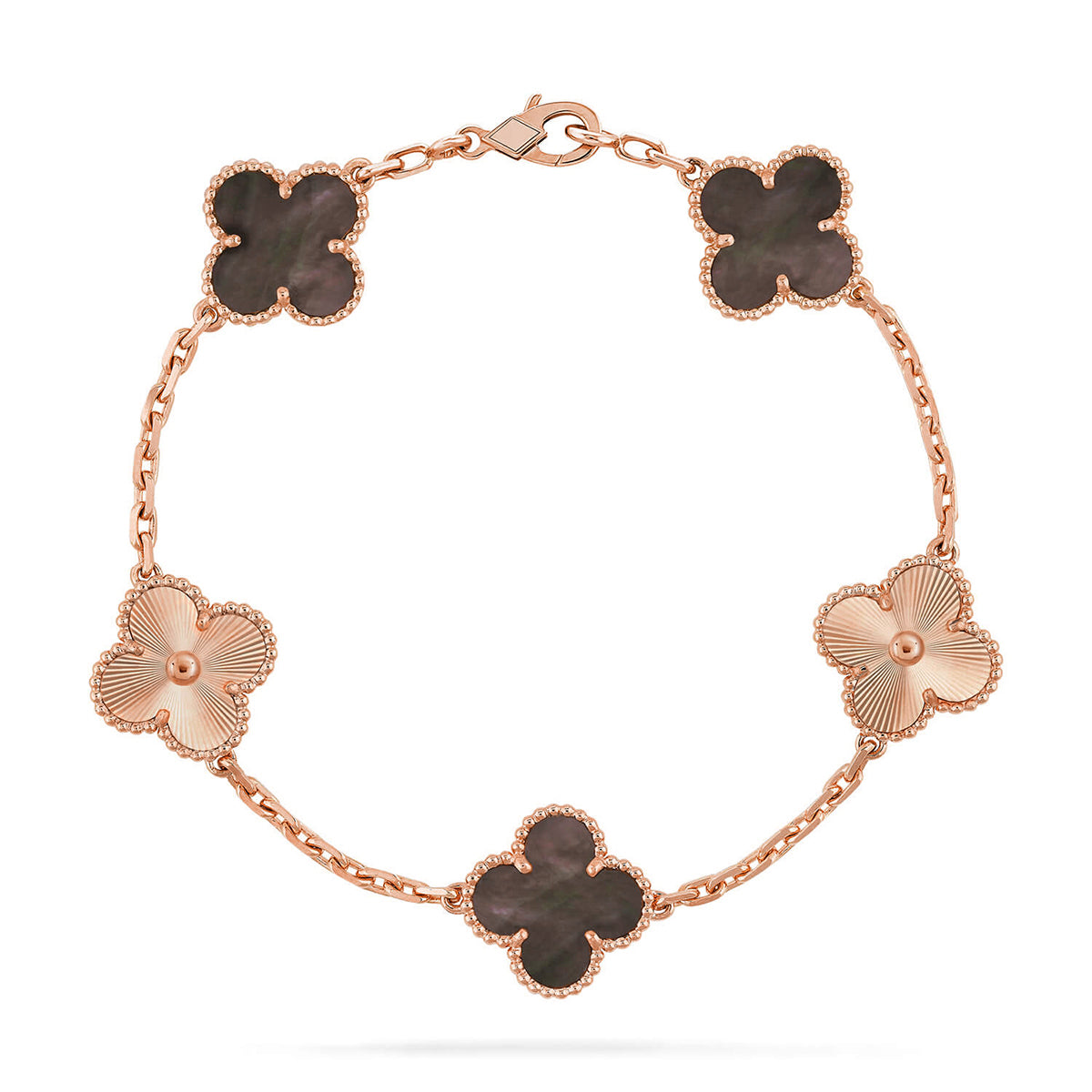 [Lira Jewelry] CLOVER 5 MOTIF GRAY MOP BRACELET COLLECTION