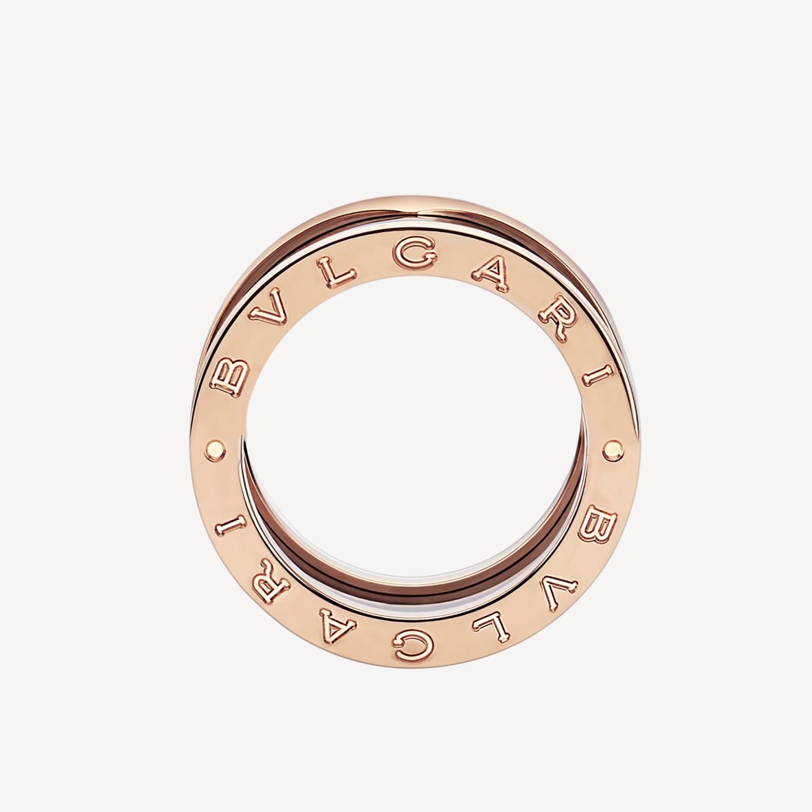 [Lira Jewelry]ZERO 1 FOUR-BAND LOOPS AND BLACK CERAMIC SPIRAL PINK GOLD RING