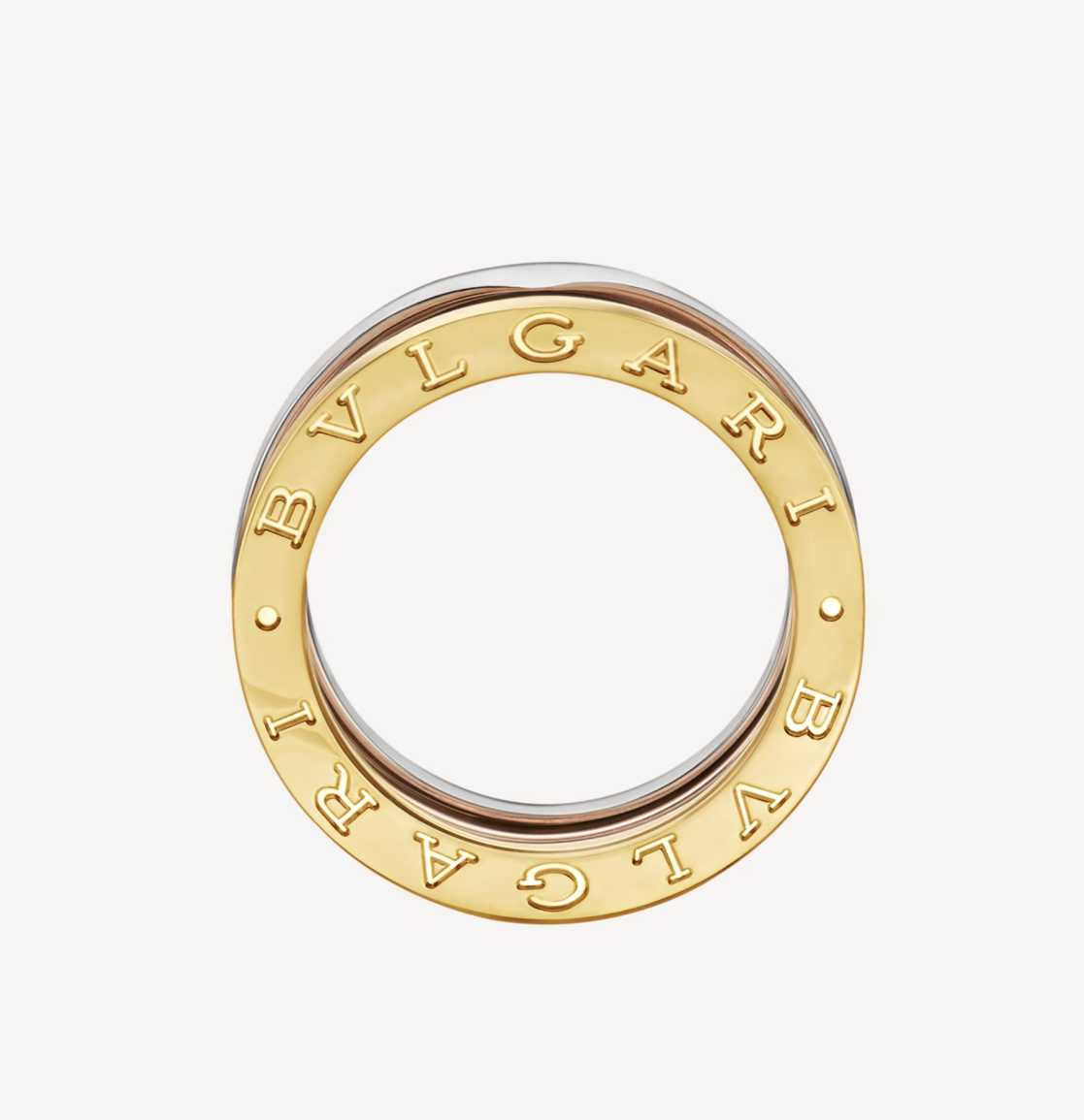 [Lira Jewelry]ZERO 1 THREE-BAND ROSE WHITE AND YELLOW RING