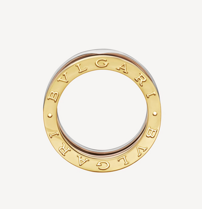 [Lira Jewelry]ZERO 1 THREE-BAND ROSE WHITE AND YELLOW RING