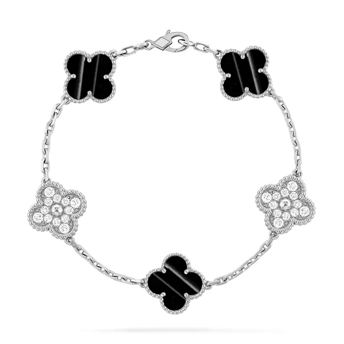 [Lira Jewelry] CLOVER 5 MOTIF PULSAR STONE BRACELET COLLECTION