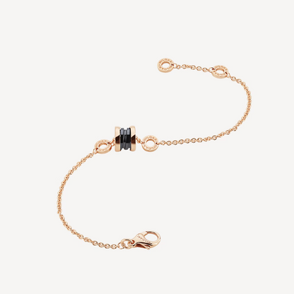 [Lira Jewelry]ZERO 1 SOFT PINK GOLD AND BLACK CERAMIC BRACELET
