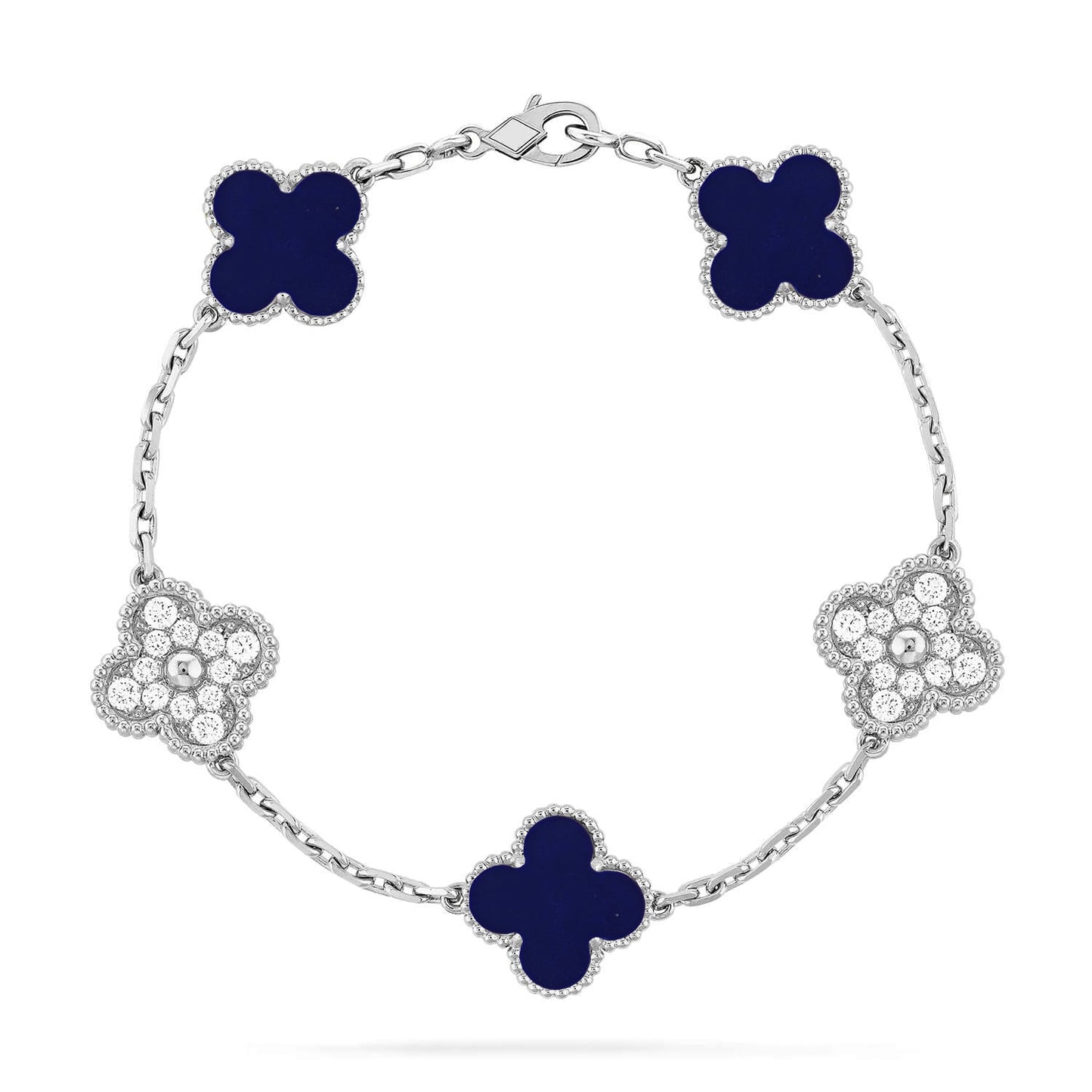 [Lira Jewelry]CLOVER 5 MOTIF LAPIS LAZULI BRACELET COLLECTION