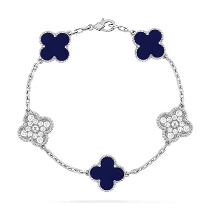 [Lira Jewelry]CLOVER 5 MOTIF LAPIS LAZULI BRACELET COLLECTION