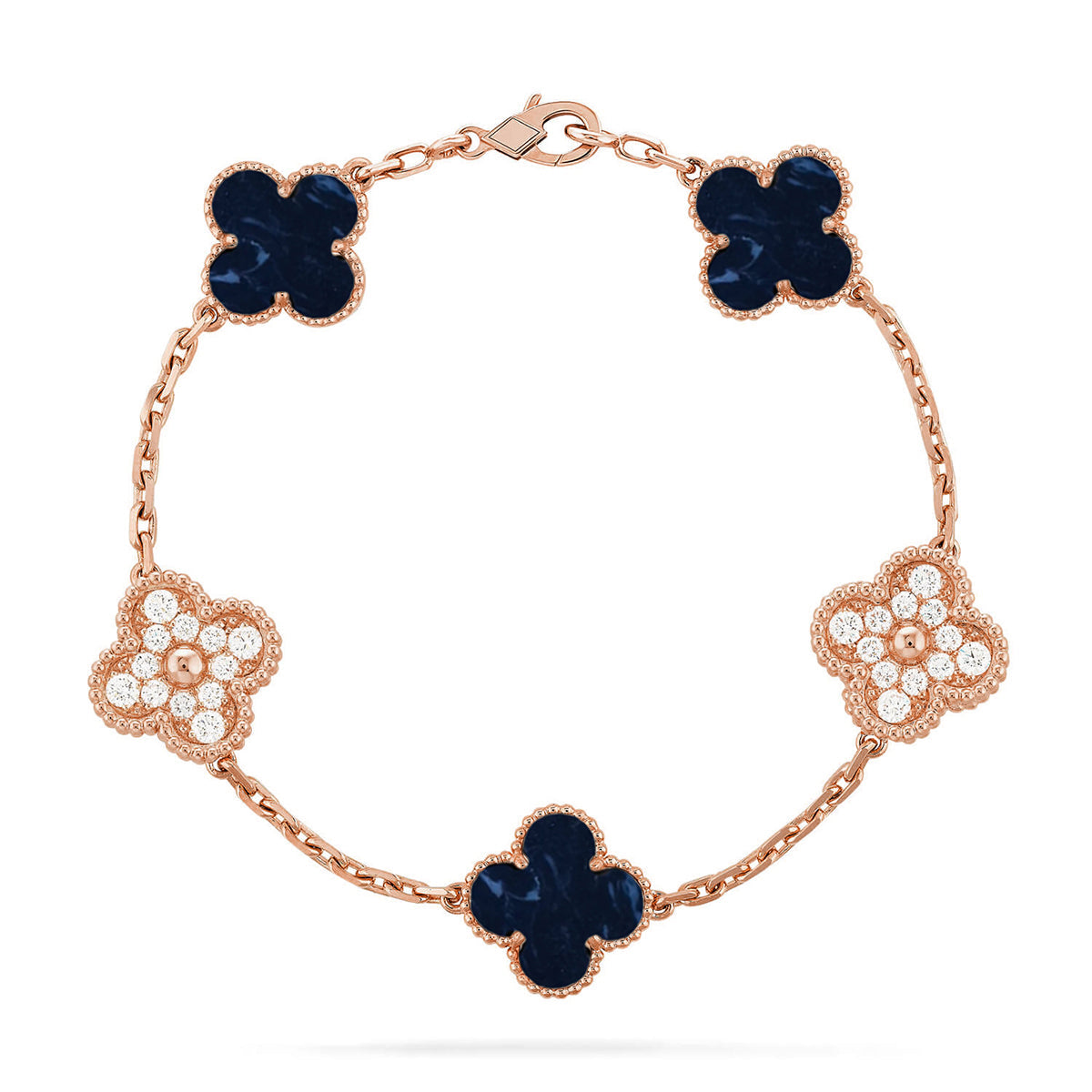 [Lira Jewelry]CLOVER 5 MOTIF PIETERSITE BRACELET COLLECTION