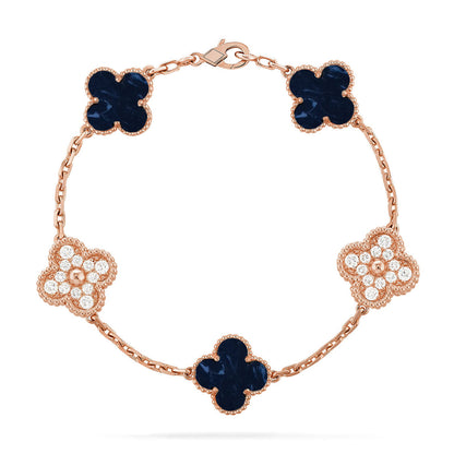 [Lira Jewelry]CLOVER 5 MOTIF PIETERSITE BRACELET COLLECTION