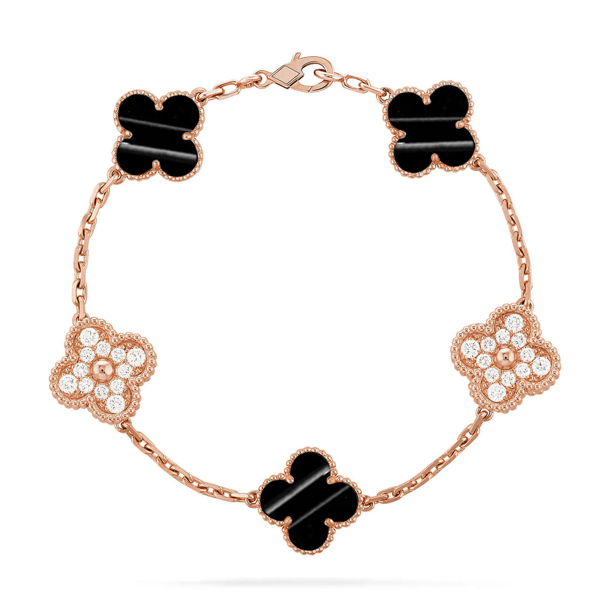 [Lira Jewelry] CLOVER 5 MOTIF PULSAR STONE BRACELET COLLECTION