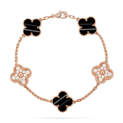 [Lira Jewelry] CLOVER 5 MOTIF PULSAR STONE BRACELET COLLECTION