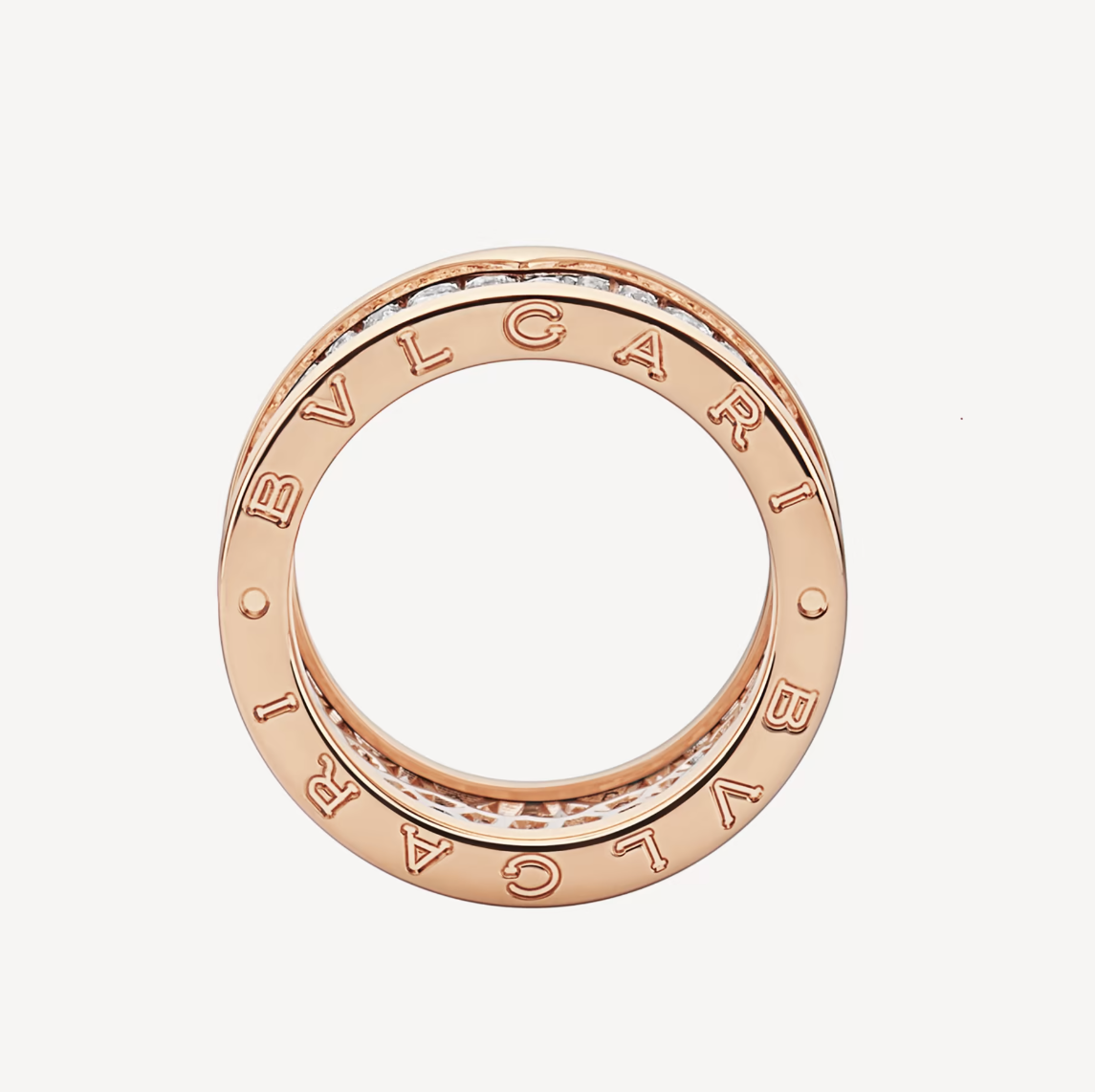 [Lira Jewelry]ZERO 1 WITH PAVED DIAMONDS ON THE SPIRAL RING