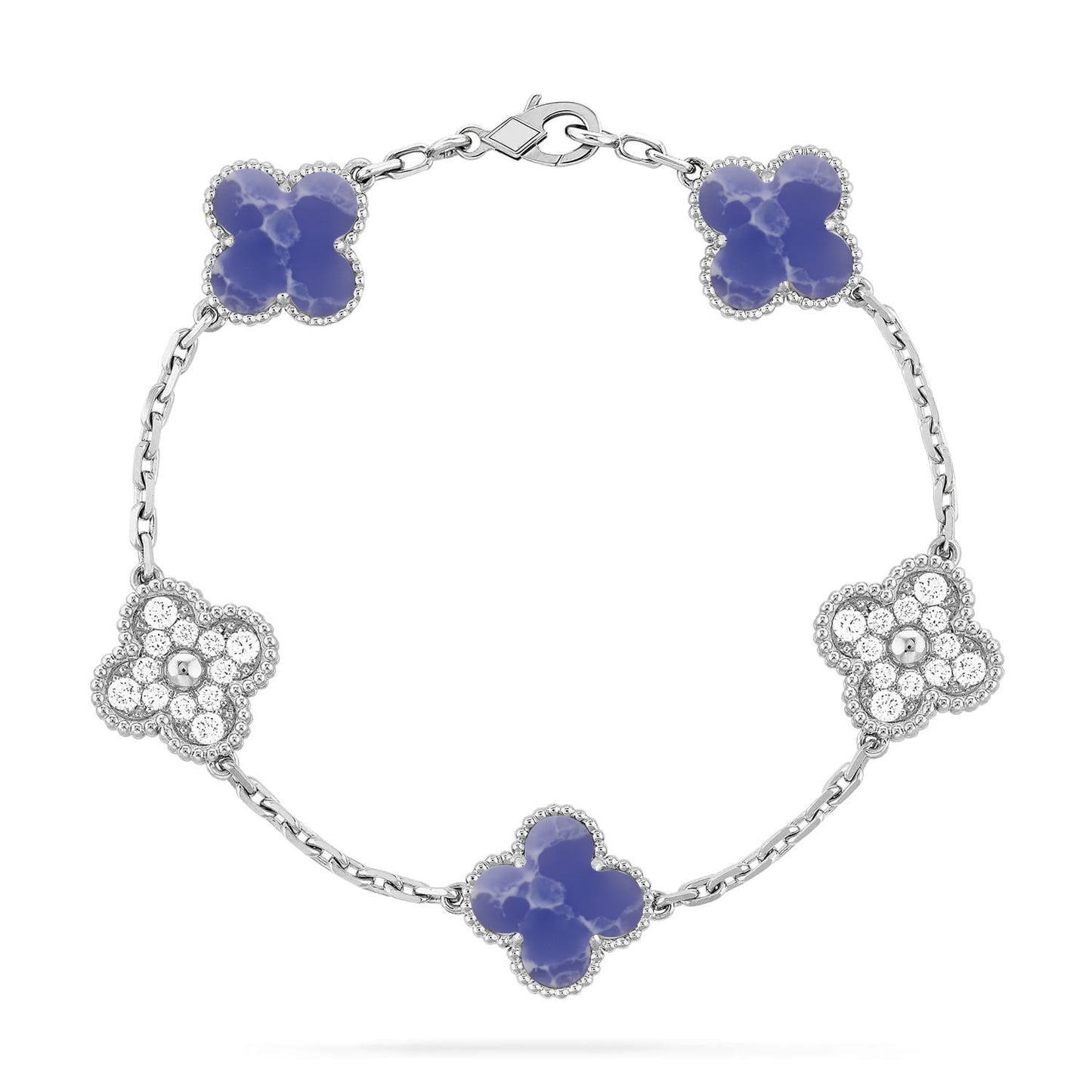[Lira Jewelry]CLOVER 5 MOTIF BLUE VEINS BRACELET COLLECTION