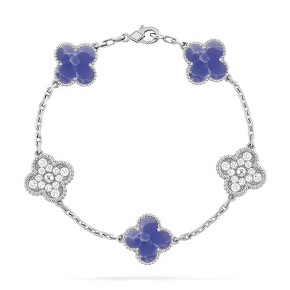 [Lira Jewelry]CLOVER 5 MOTIF BLUE VEINS BRACELET COLLECTION