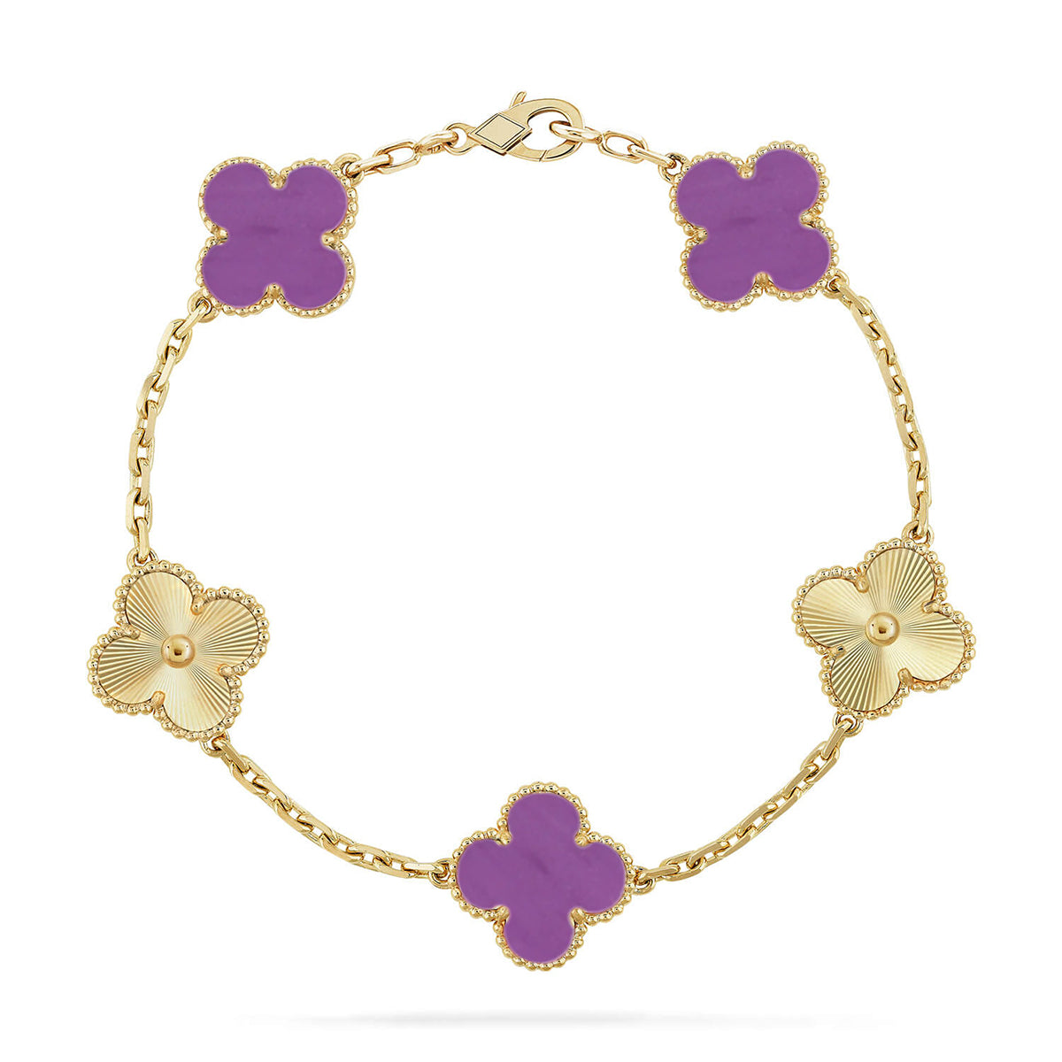 [Lira Jewelry] CLOVER 5 MOTIF VIOLET BRACELET COLLECTION