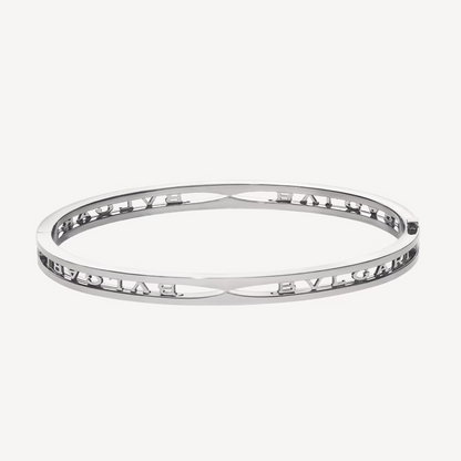[Lira Jewelry]ZERO 1 SPIRAL LOGO SILVER BRACELET