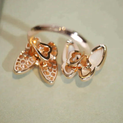 [Lira Jewelry]TWIN BUTTERFLY DIAMOND MOP RING
