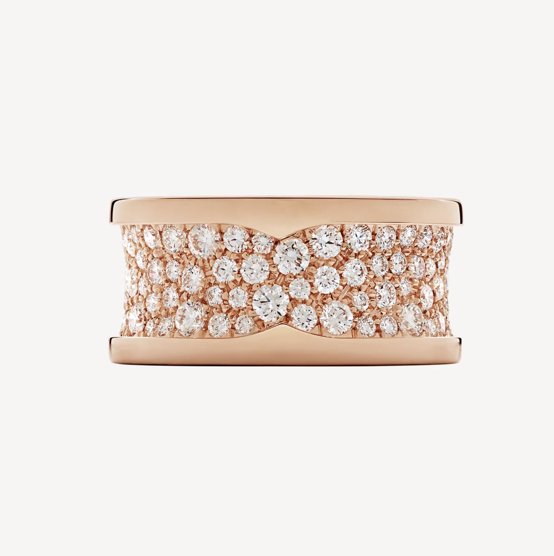 [Lira Jewelry]ZERO 1 WITH PAVED DIAMONDS ON THE SPIRAL RING
