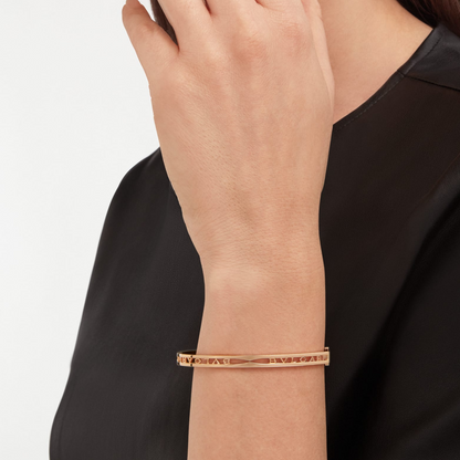 [Lira Jewelry]ZERO 1 SPIRAL LOGO PINK GOLD BRACELET