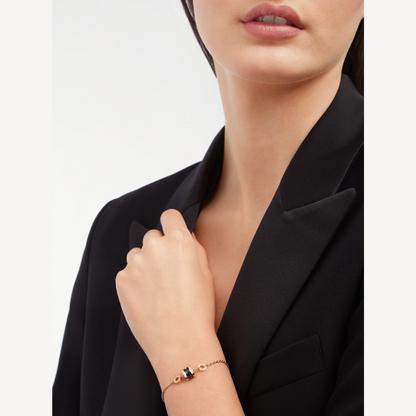 [Lira Jewelry]ZERO 1 SOFT PINK GOLD AND BLACK CERAMIC BRACELET
