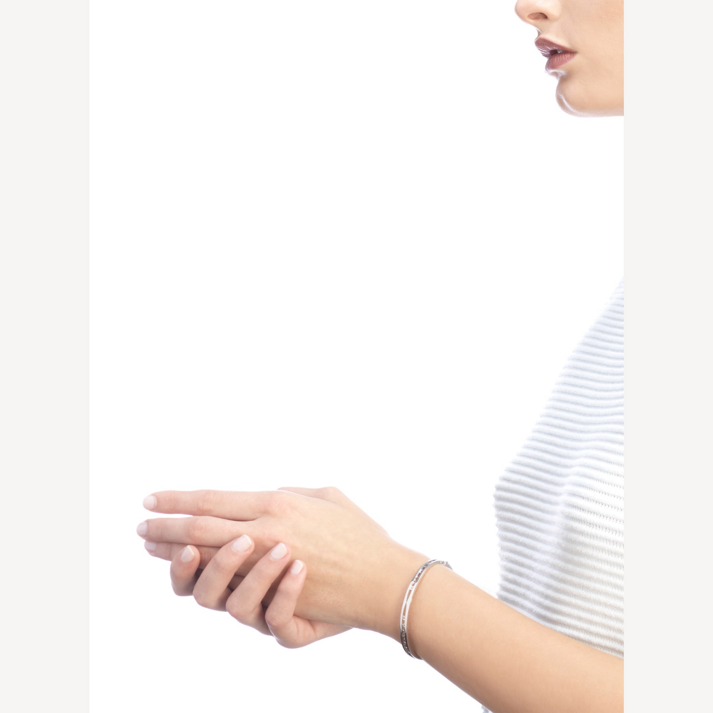 [Lira Jewelry]ZERO 1 SPIRAL LOGO SILVER BRACELET