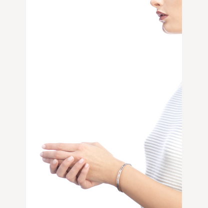 [Lira Jewelry]ZERO 1 SPIRAL LOGO SILVER BRACELET